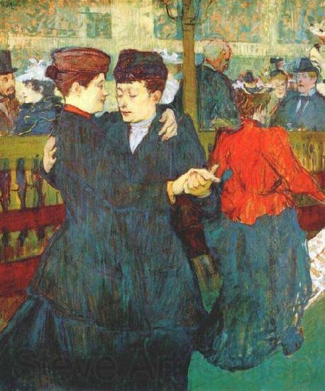 Henri de toulouse-lautrec At the Moulin Rouge, Two Women Waltzing
